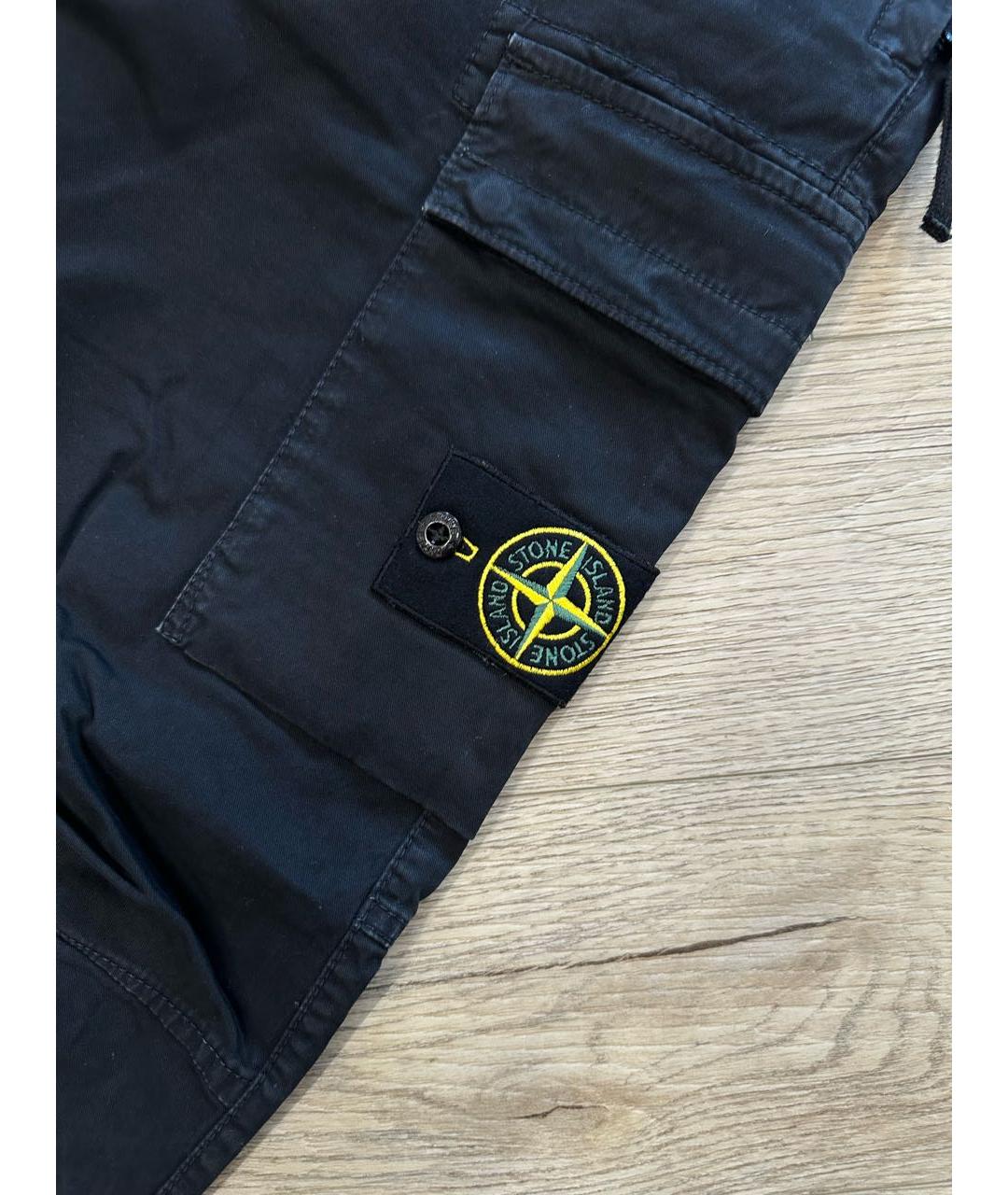 STONE ISLAND Черные повседневные брюки, фото 3