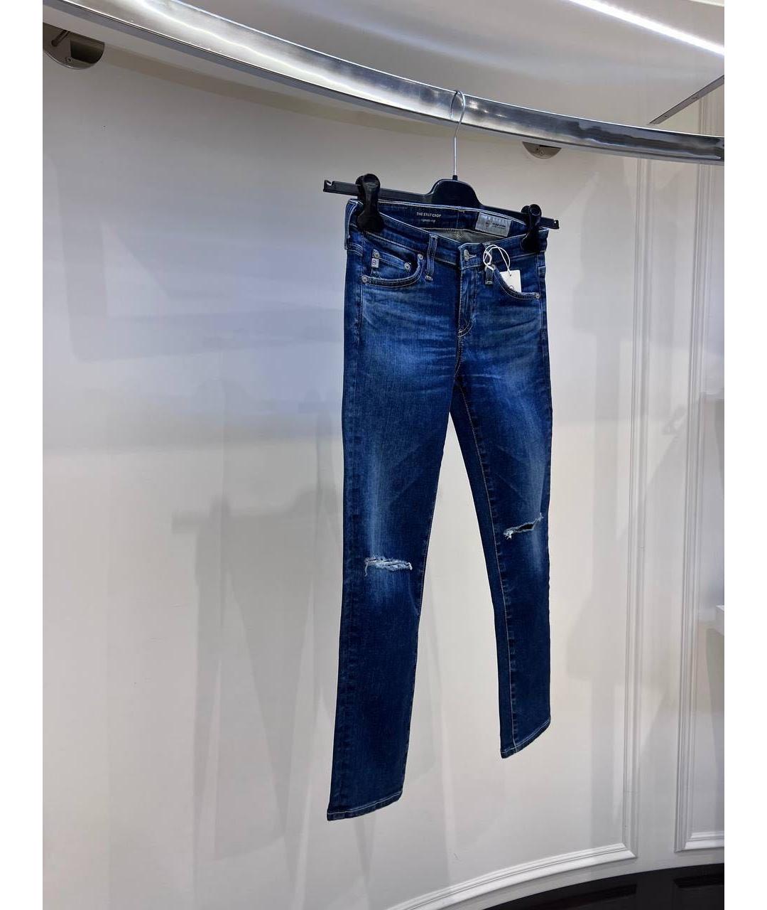 AG JEANS Темно-синие джинсы слим, фото 3