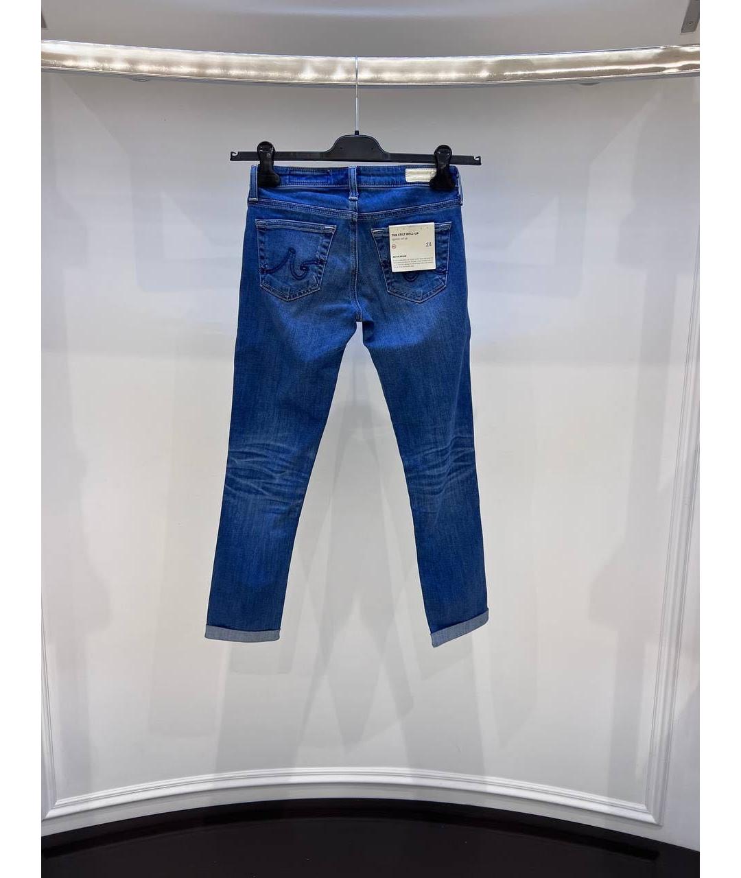 AG JEANS Синие джинсы слим, фото 2