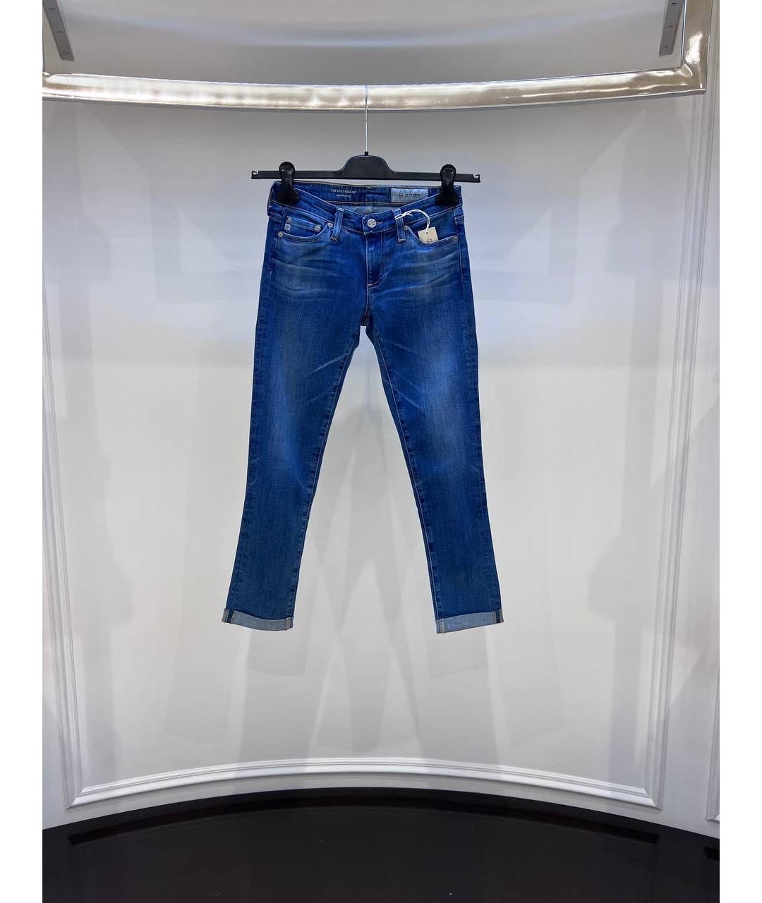 AG JEANS Синие джинсы слим, фото 4