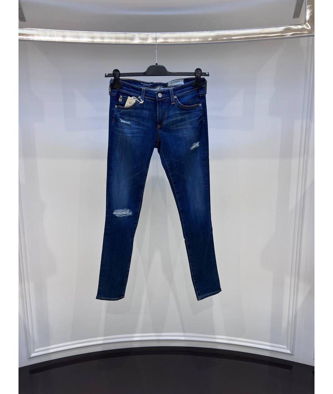 AG JEANS Темно-синие джинсы слим, фото 4