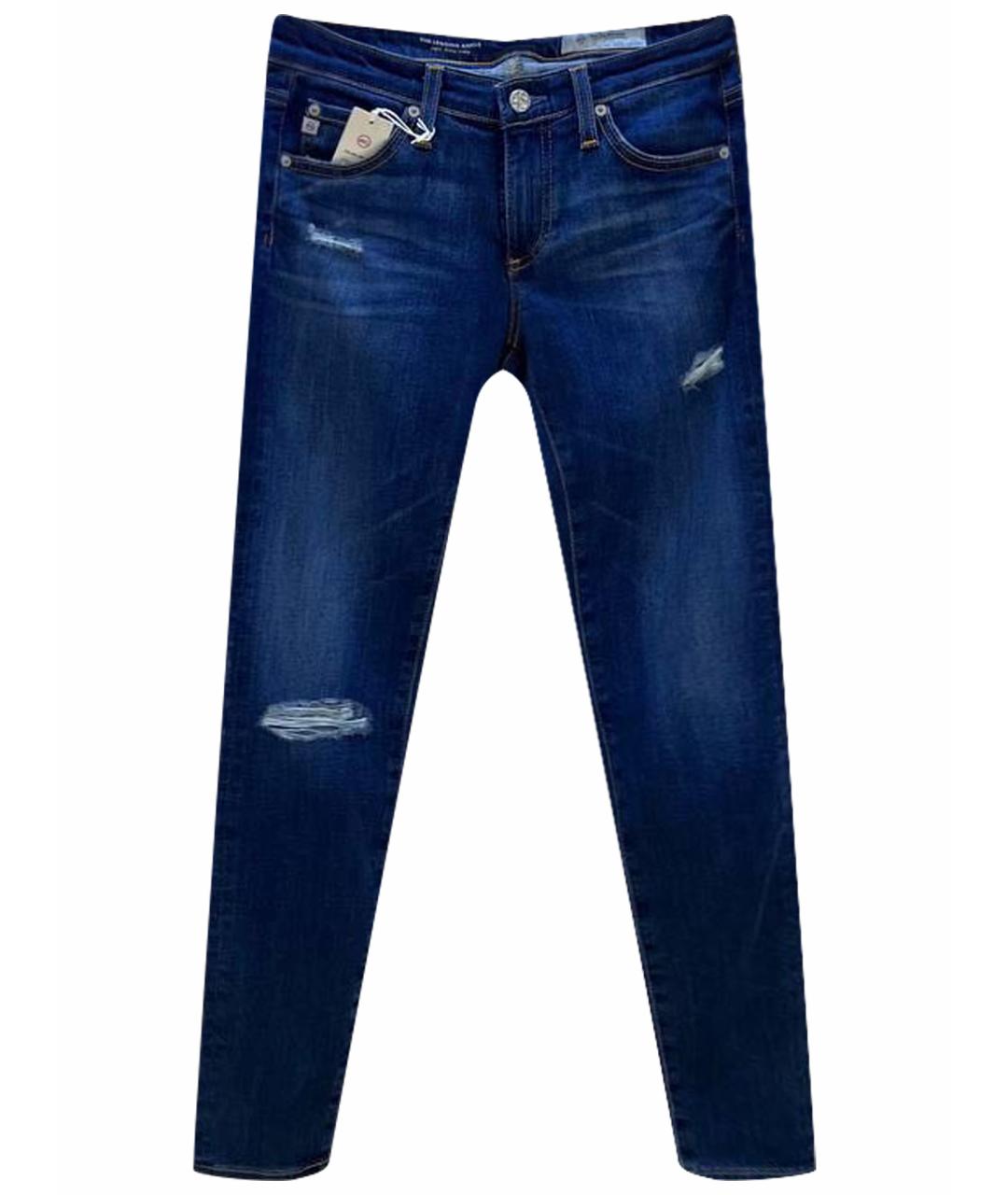 AG JEANS Темно-синие джинсы слим, фото 1