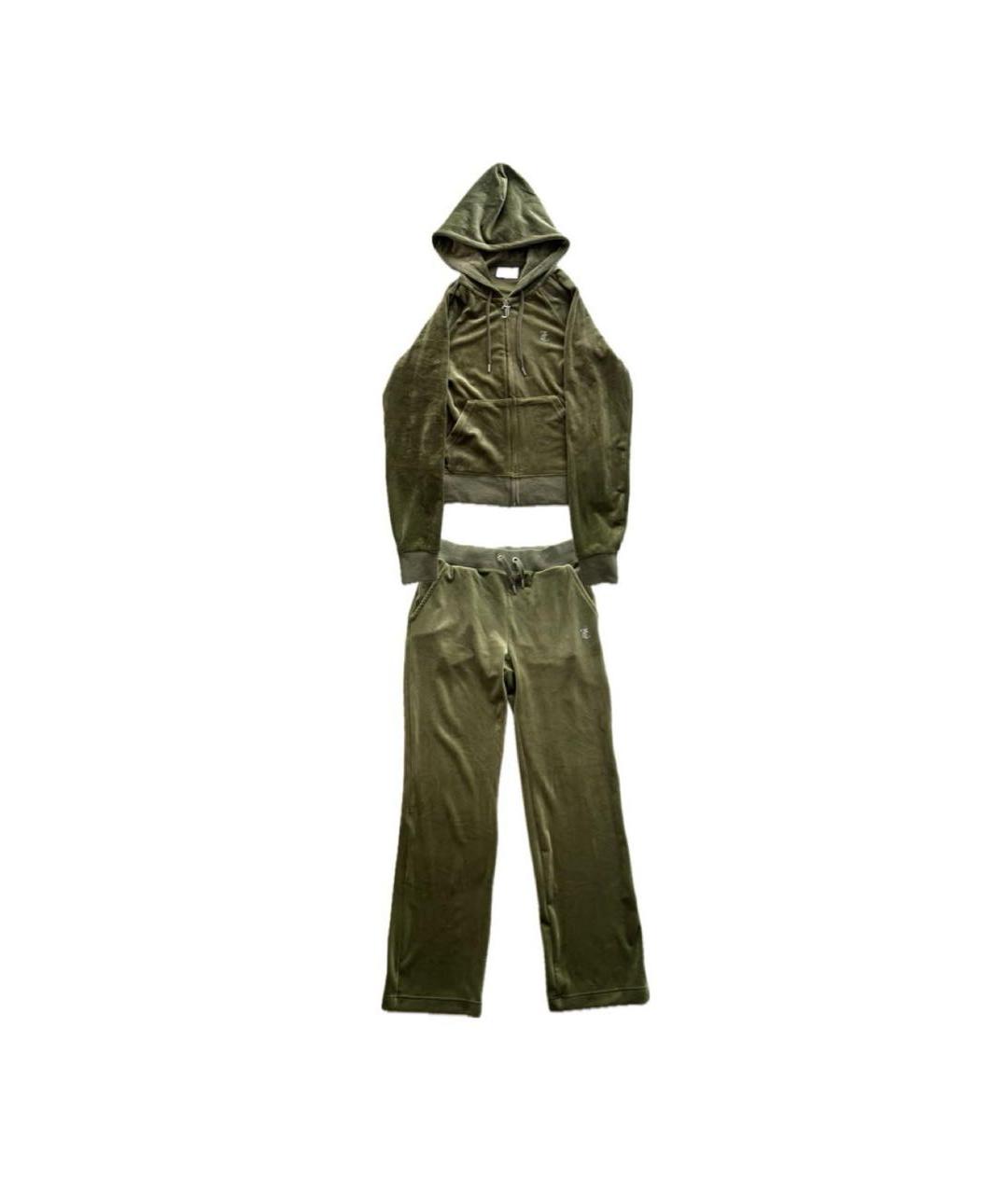 JUICY COUTURE Хаки велюровый спортивные костюмы, фото 9