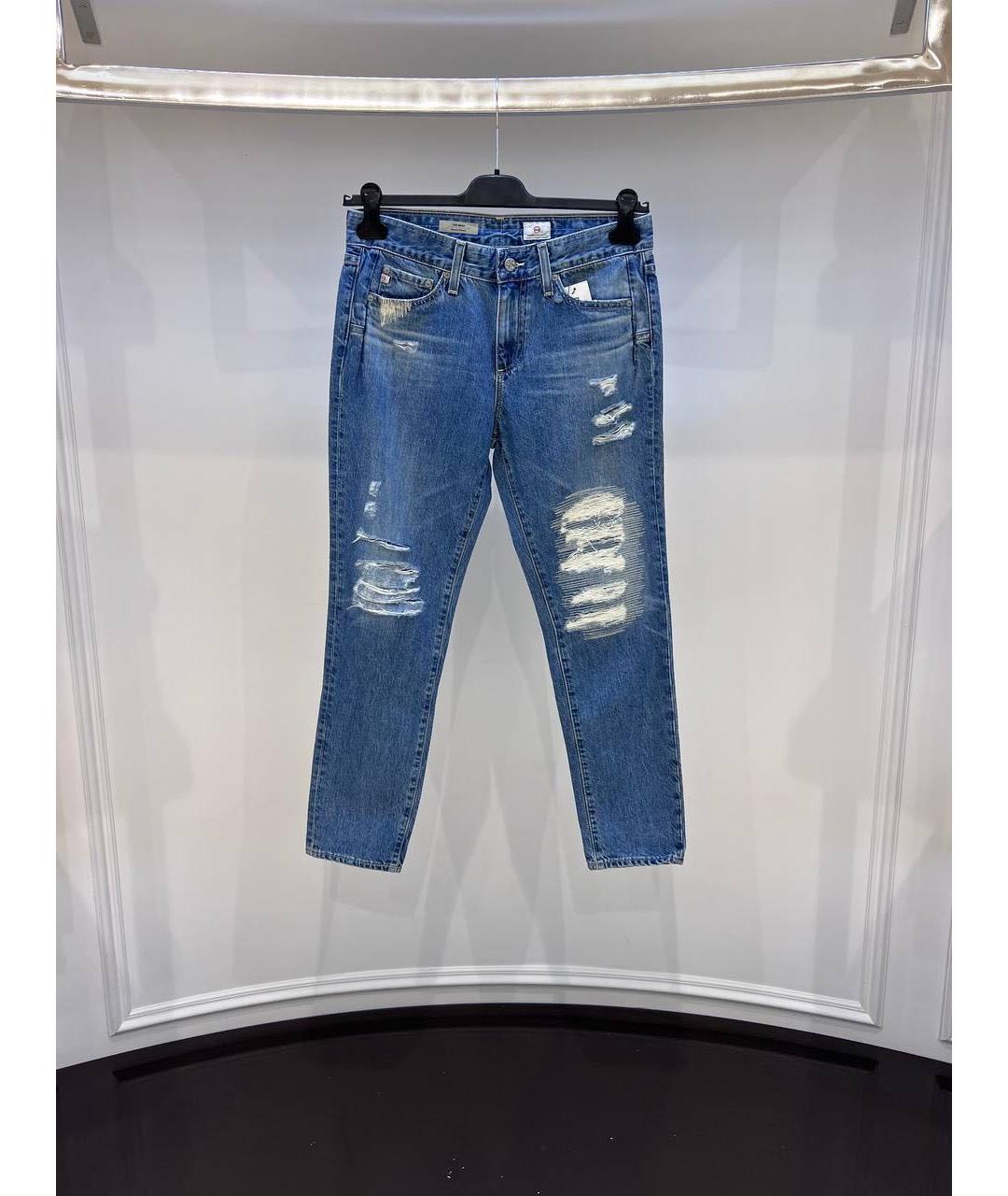 AG JEANS Синие джинсы слим, фото 4