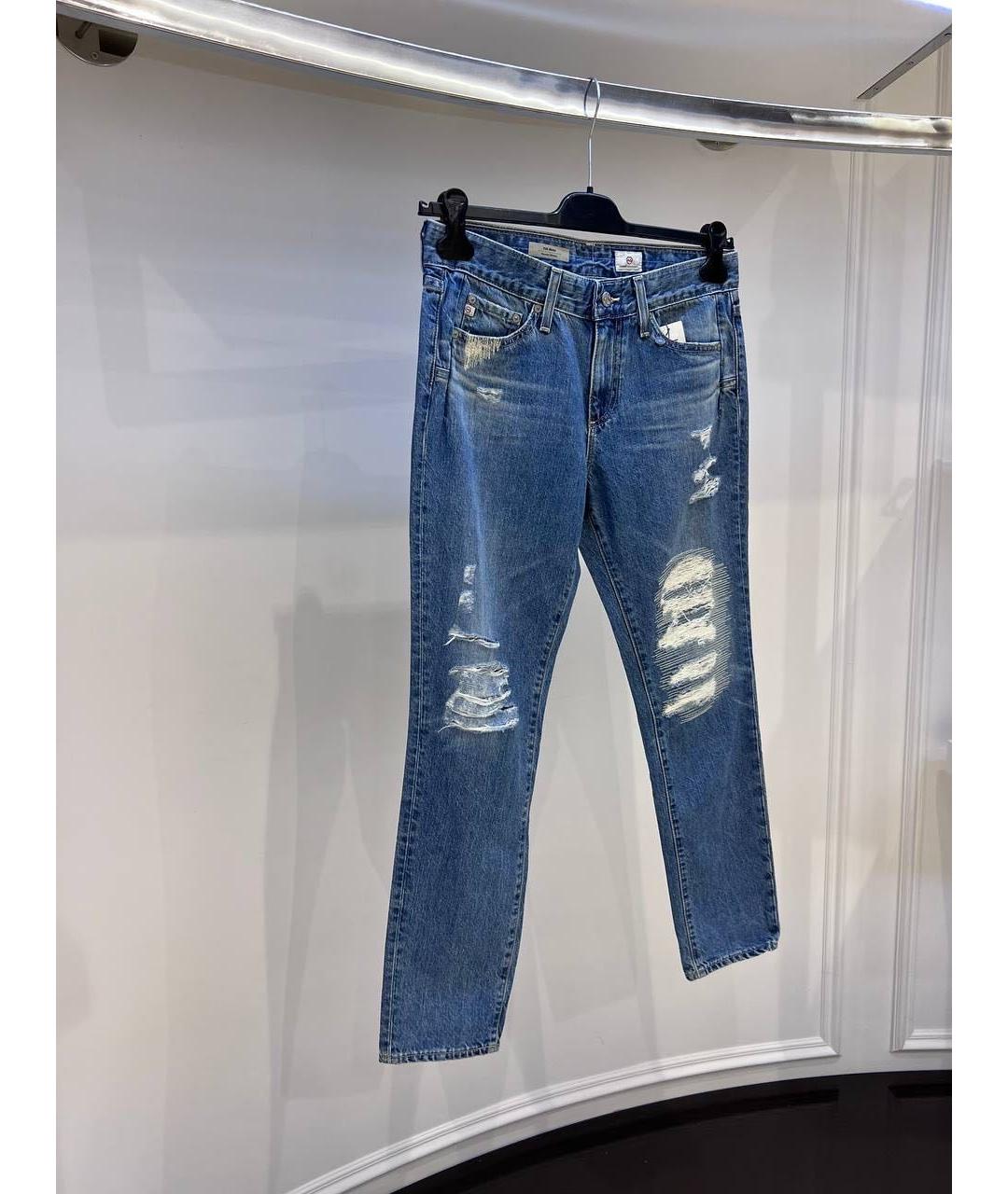 AG JEANS Синие джинсы слим, фото 3