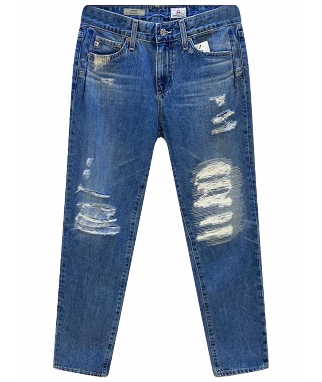 AG JEANS Синие джинсы слим, фото 1