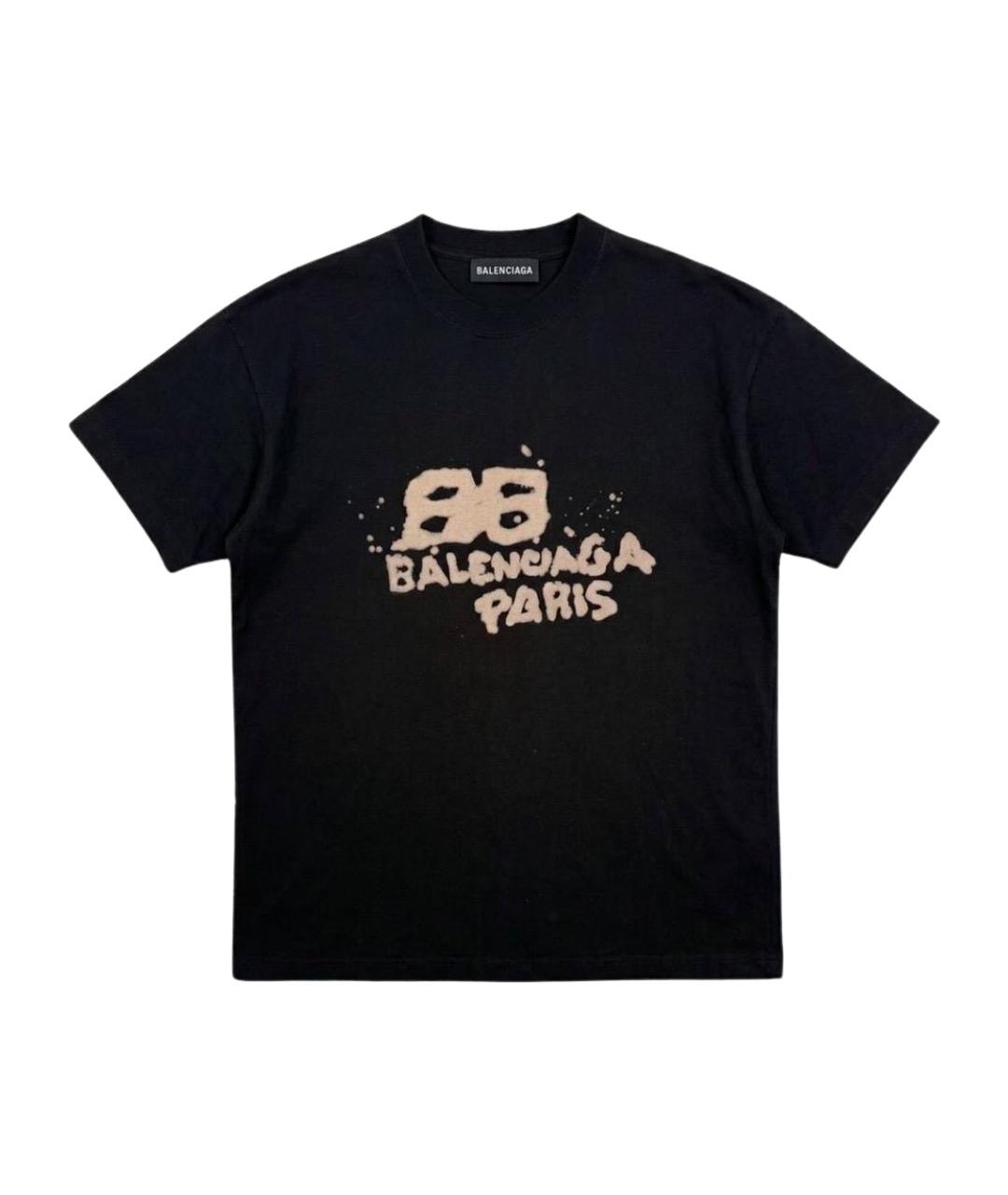 BALENCIAGA Черная футболка, фото 1