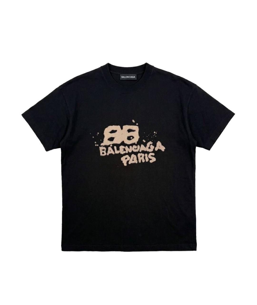BALENCIAGA Черная футболка, фото 4