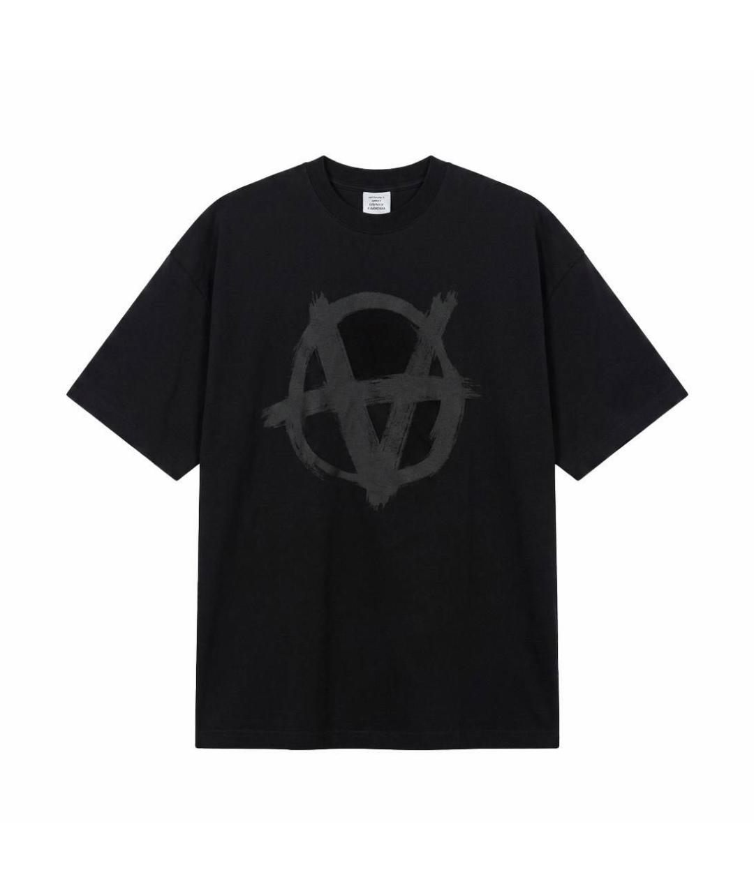 VETEMENTS Черная футболка, фото 4
