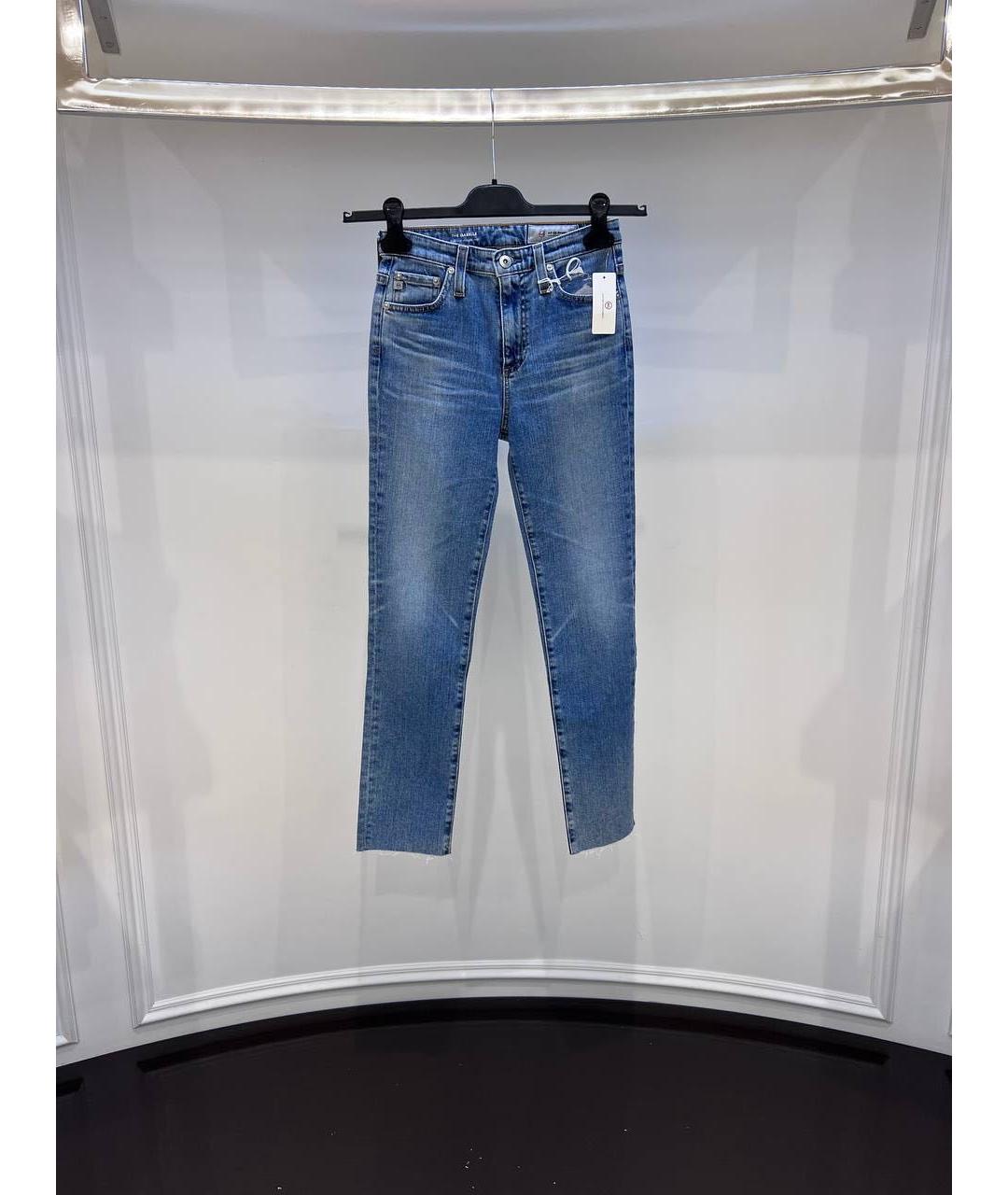 AG JEANS Синие джинсы слим, фото 4