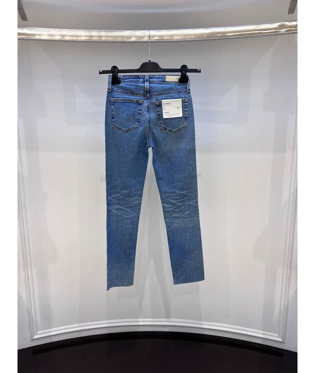 AG JEANS Синие джинсы слим, фото 2