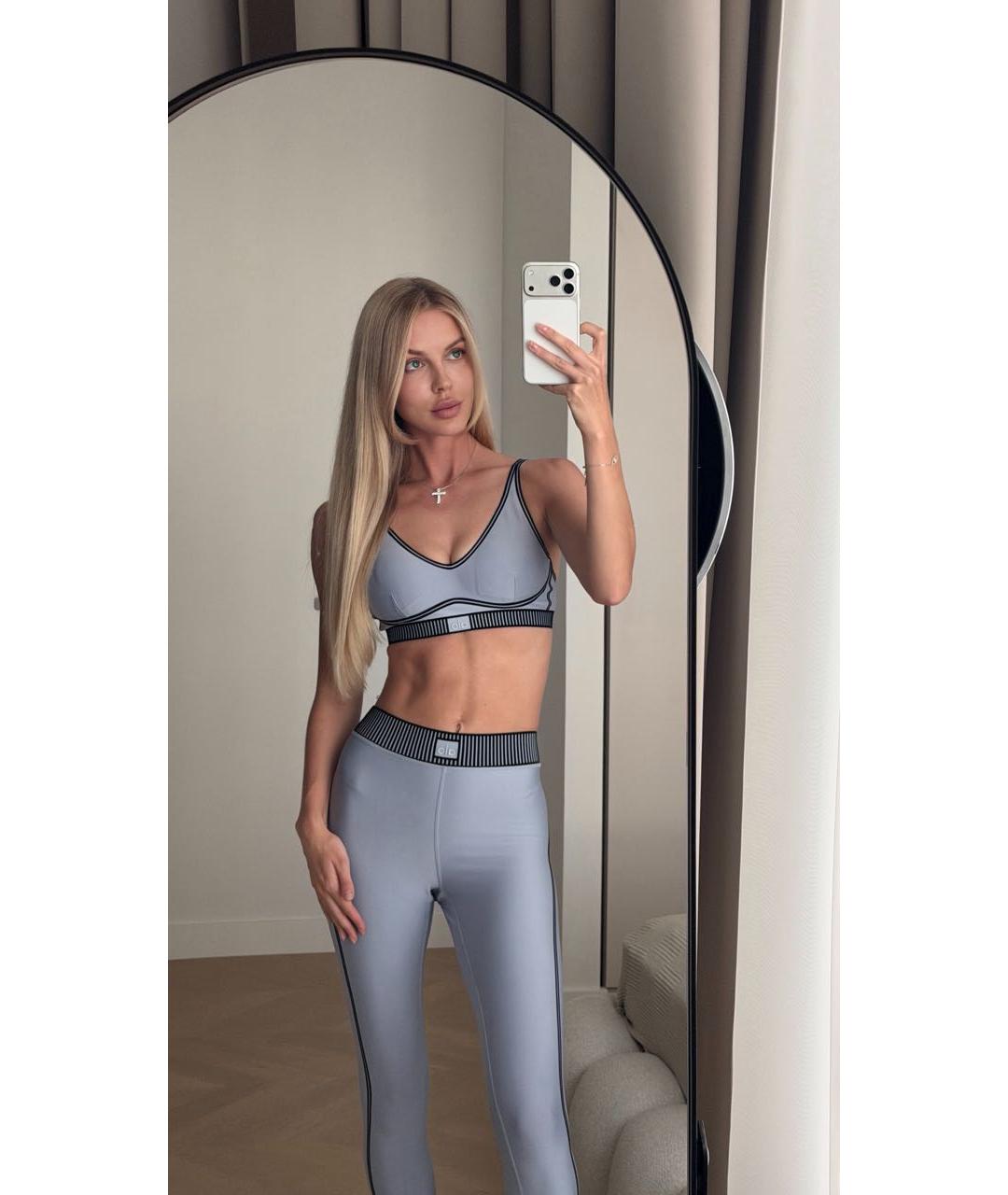 ALO YOGA Голубой полиэстеровый спортивные костюмы, фото 4