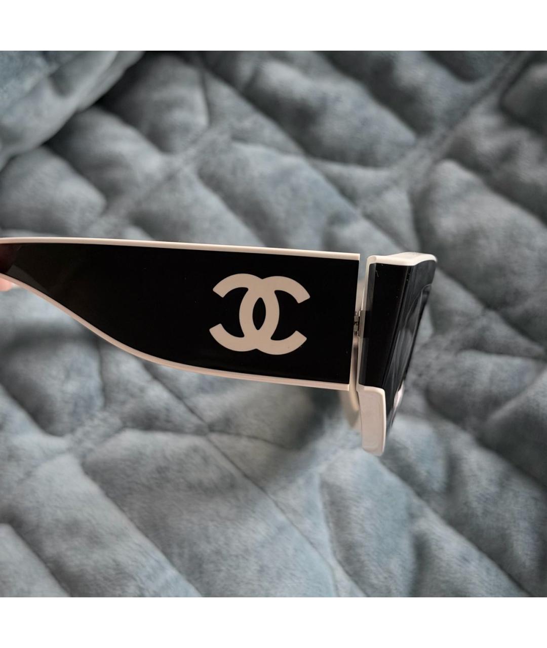 CHANEL Черные пластиковые солнцезащитные очки, фото 3