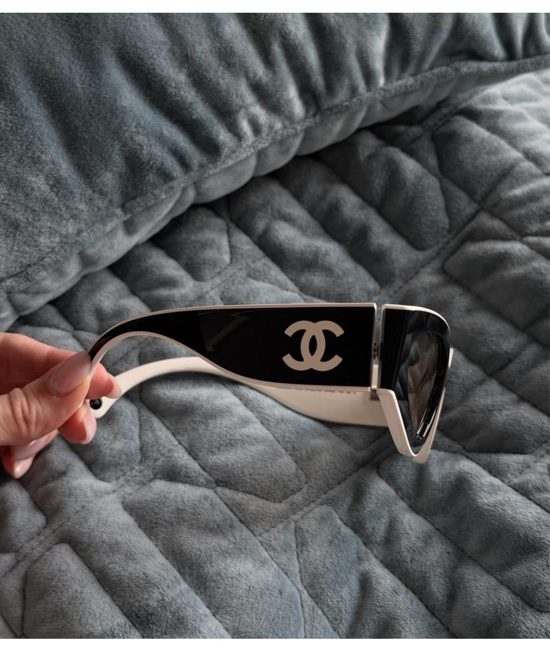 CHANEL Черные пластиковые солнцезащитные очки, фото 2
