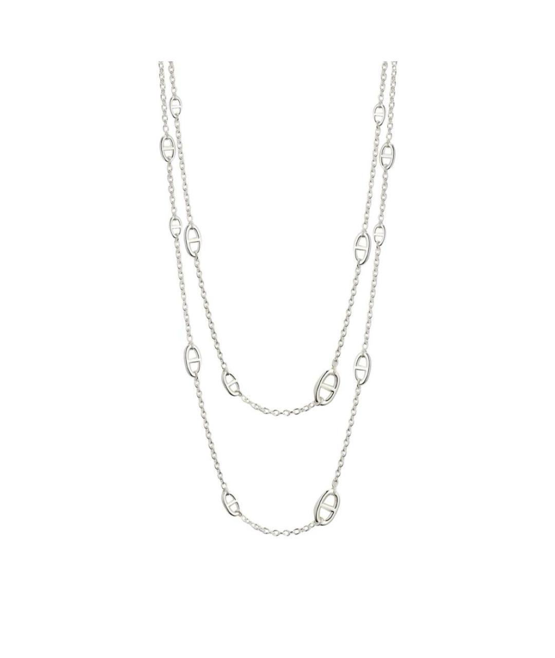 HERMES Серебряное серебряное колье, фото 1