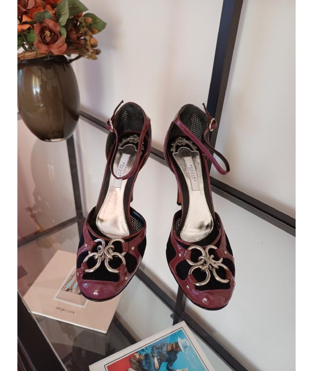 POLLINI Фиолетовые туфли из лакированной кожи, фото 7