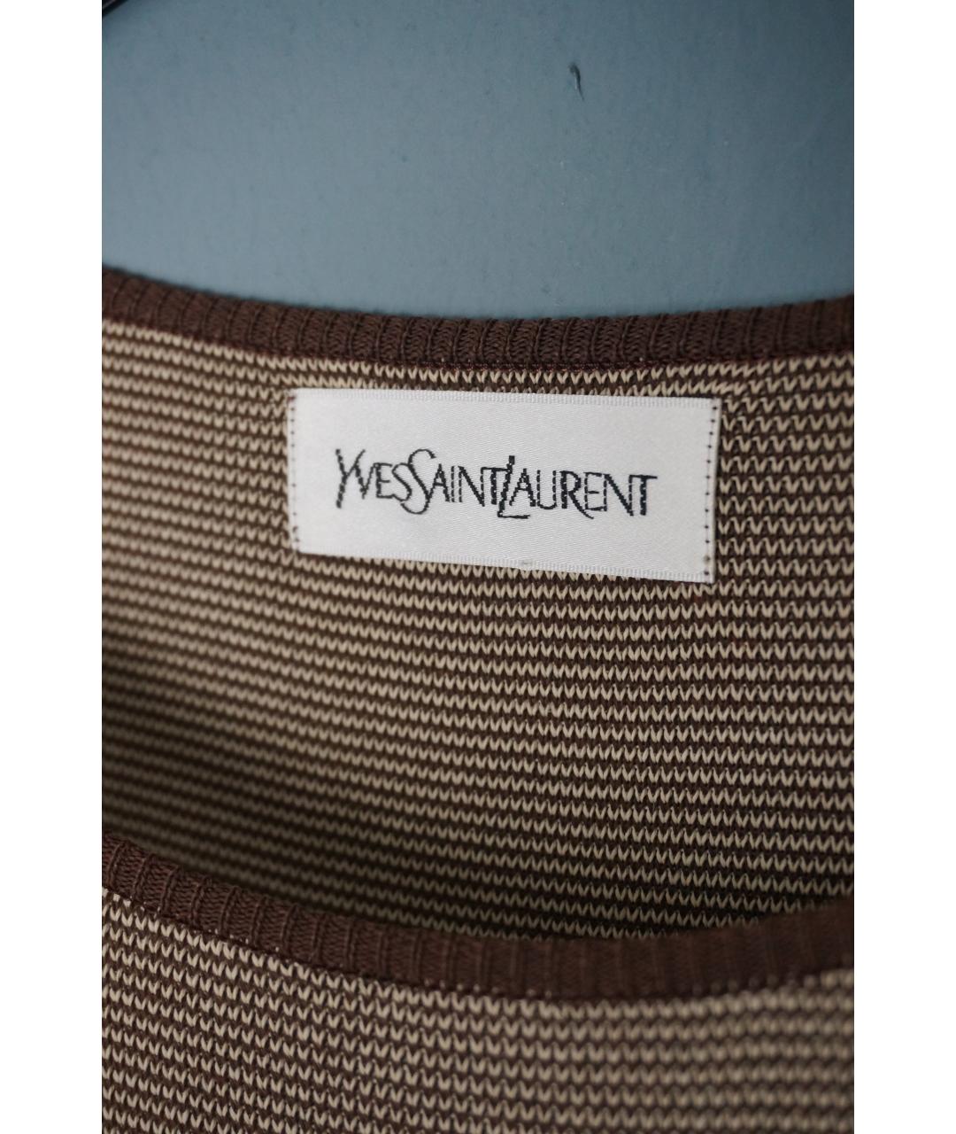 YVES SAINT LAURENT BEAUTY Коричневое коктейльное платье, фото 4
