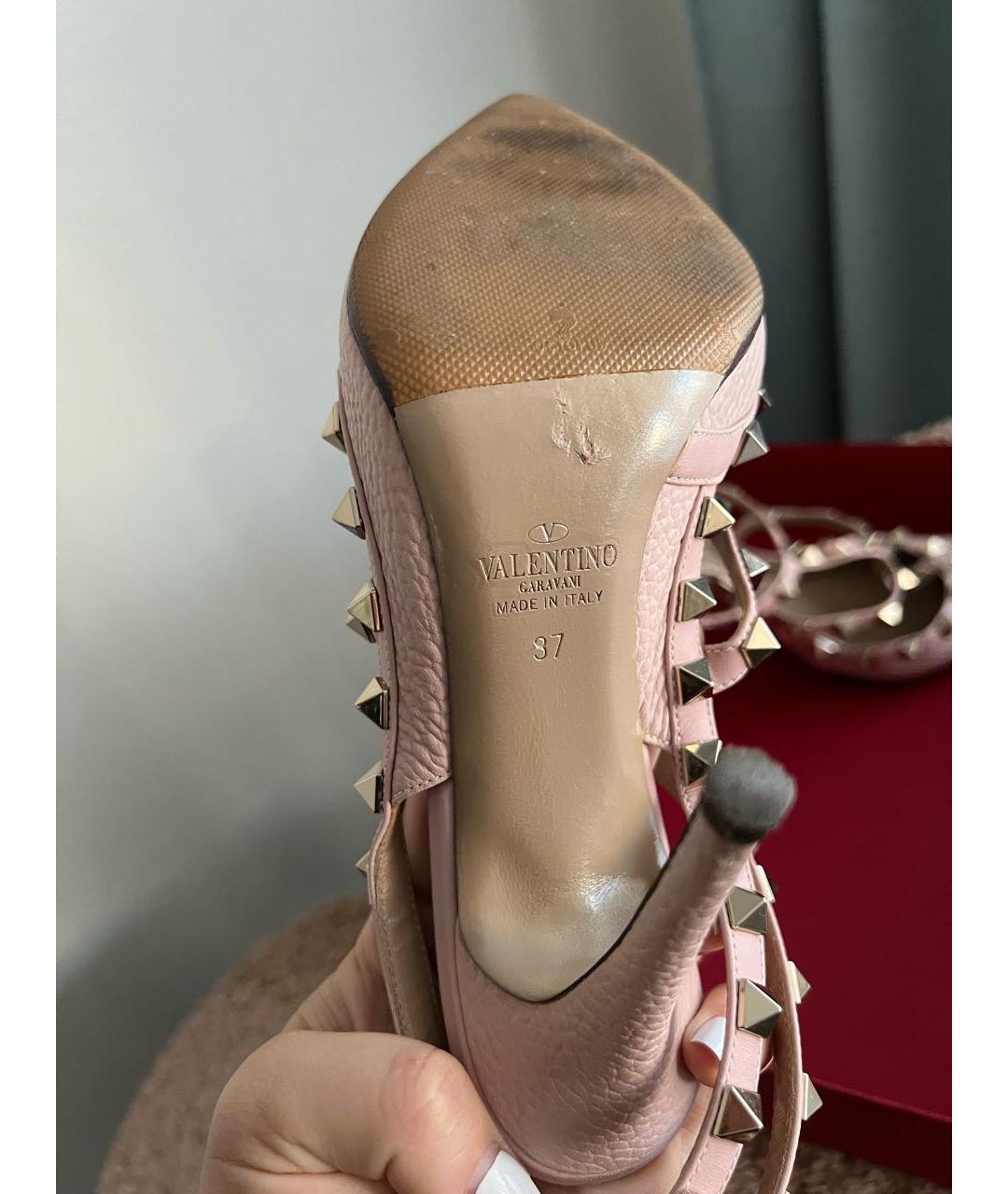VALENTINO Розовые кожаные туфли, фото 2