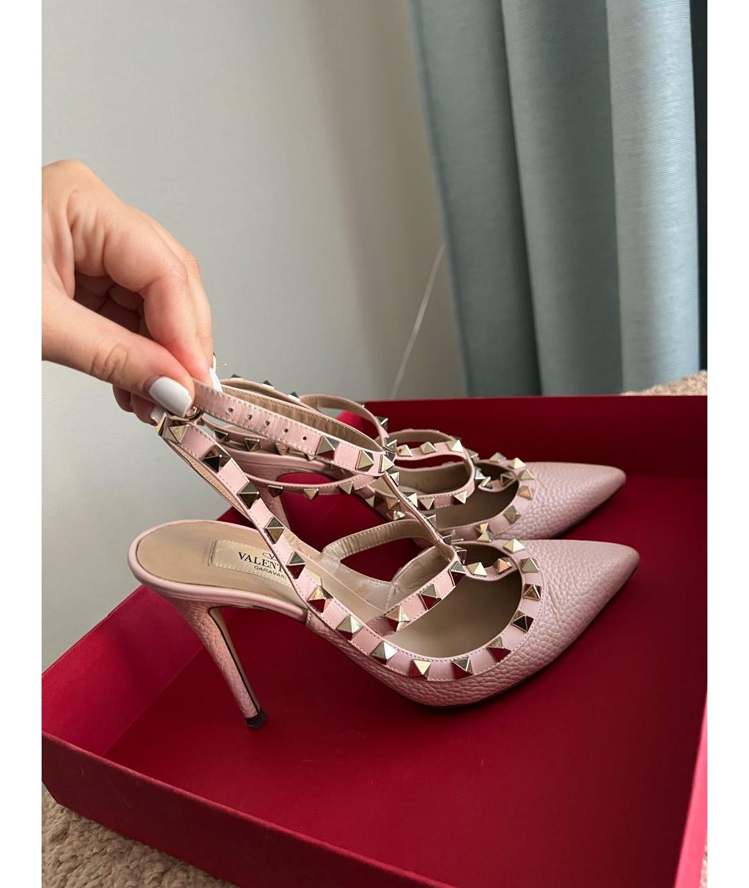 VALENTINO Розовые кожаные туфли, фото 5