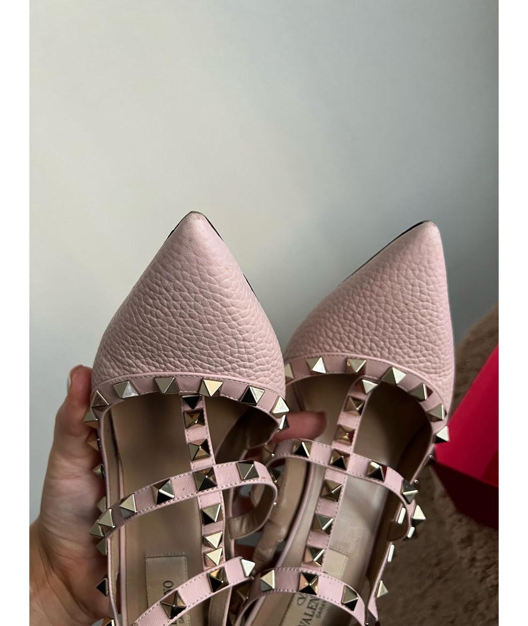 VALENTINO Розовые кожаные туфли, фото 3