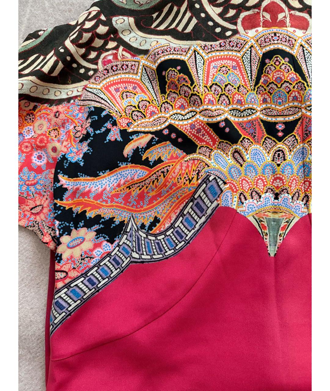 ETRO Фуксия шелковое платье, фото 4