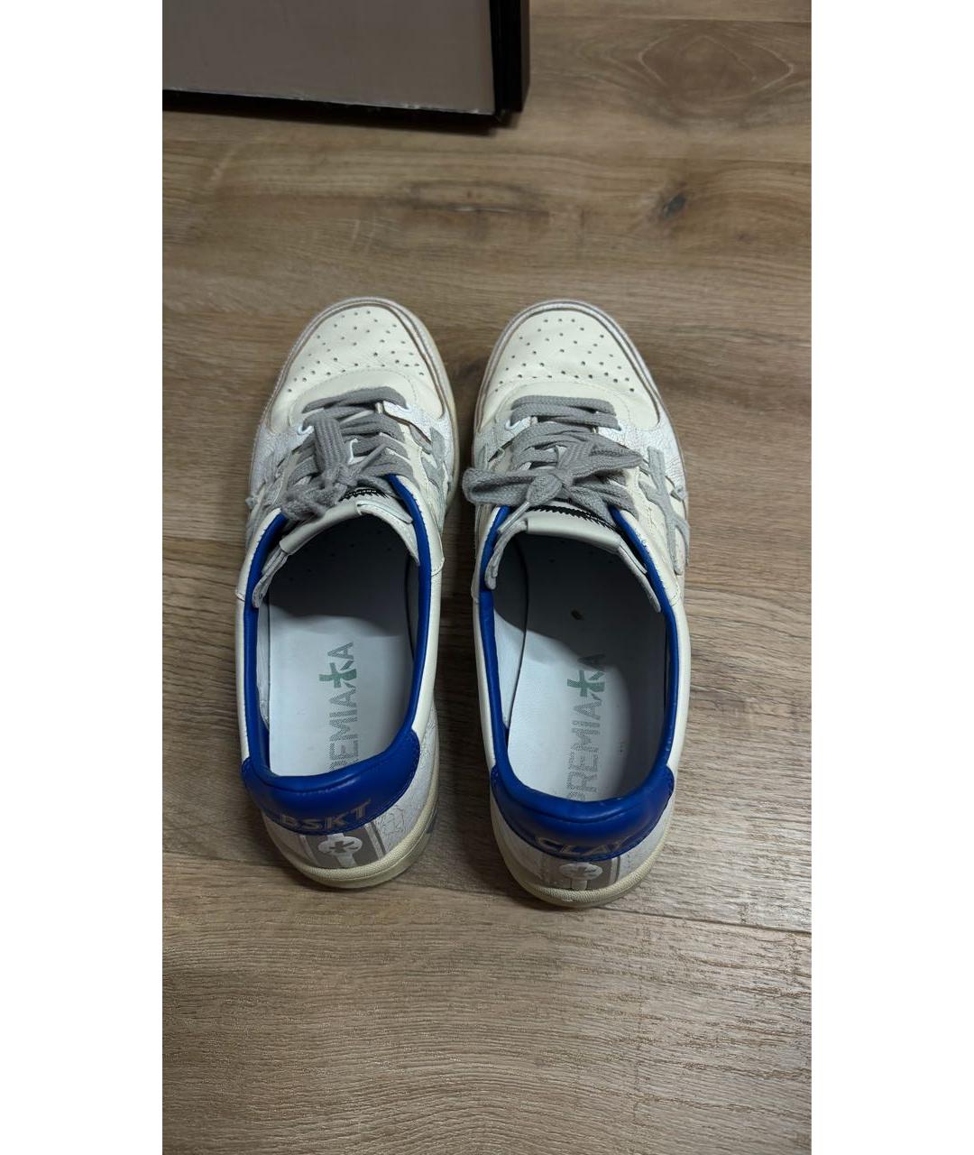 PREMIATA Белые кожаные низкие кроссовки / кеды, фото 3
