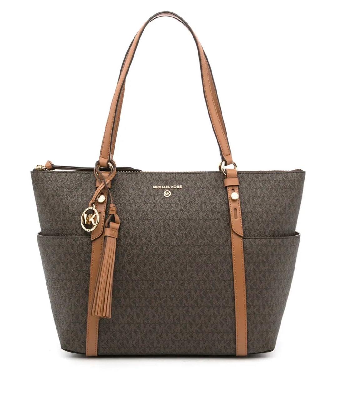 MICHAEL KORS Коричневая сумка тоут, фото 9