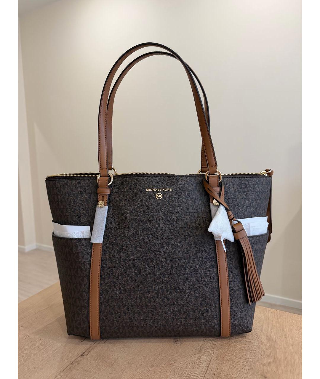 MICHAEL KORS Коричневая сумка тоут, фото 6