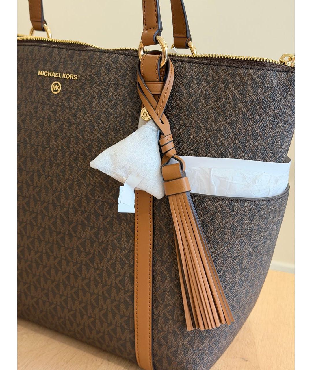 MICHAEL KORS Коричневая сумка тоут, фото 8