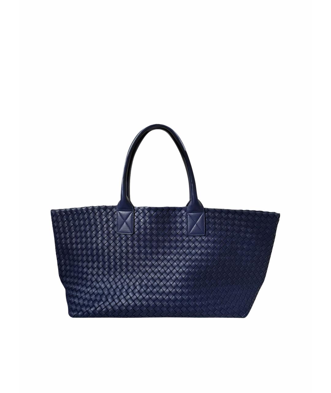 BOTTEGA VENETA Фиолетовая кожаная сумка тоут, фото 1