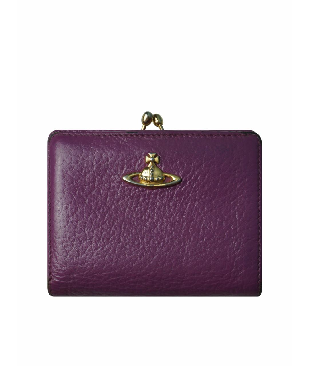 VIVIENNE WESTWOOD Розовый кожаный кошелек, фото 1