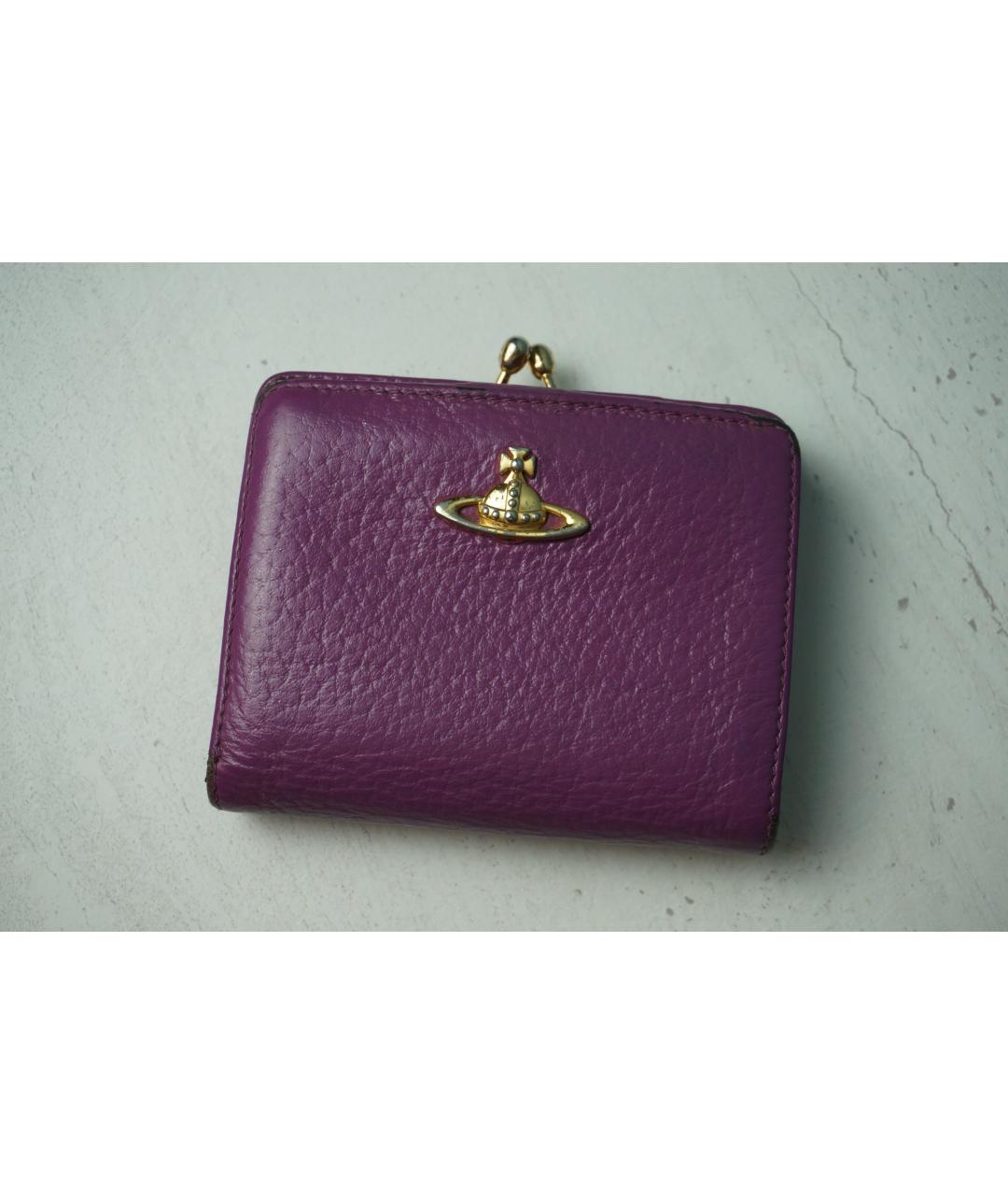 VIVIENNE WESTWOOD Розовый кожаный кошелек, фото 10