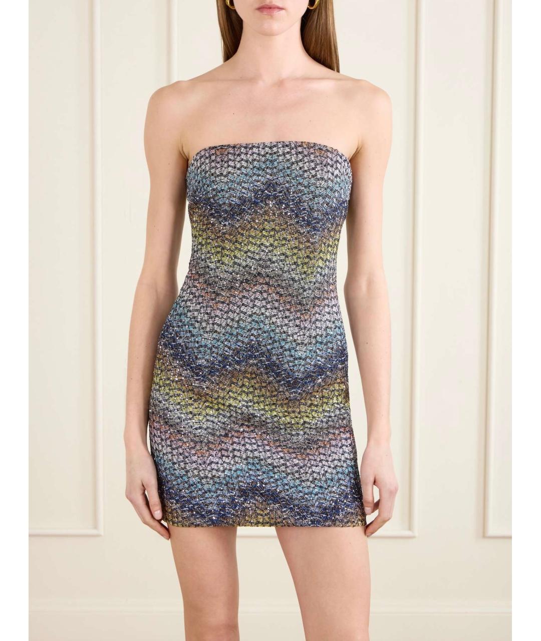MISSONI Мульти вискозное коктейльное платье, фото 6