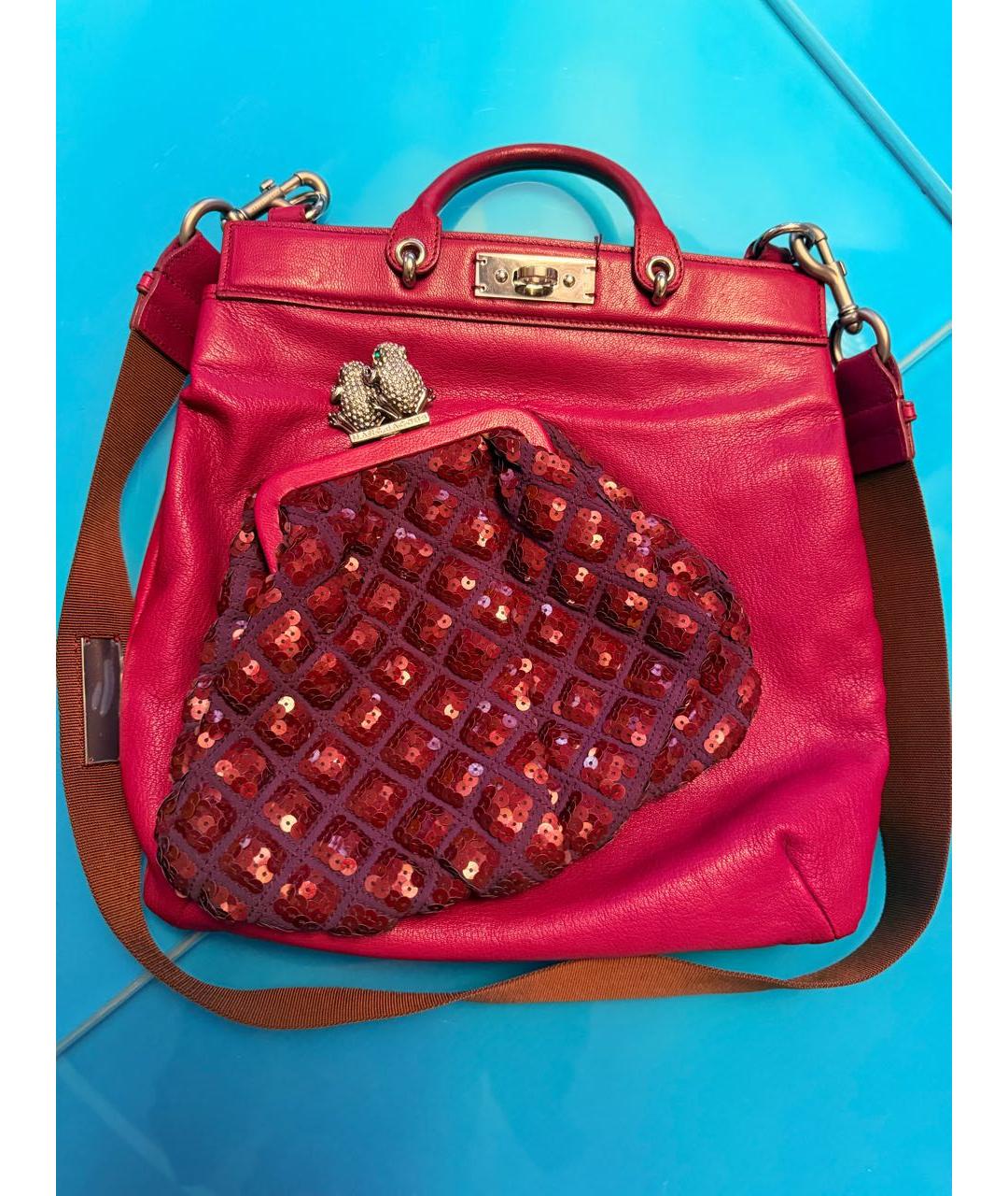 MARC JACOBS Фиолетовая кожаная сумка через плечо, фото 4