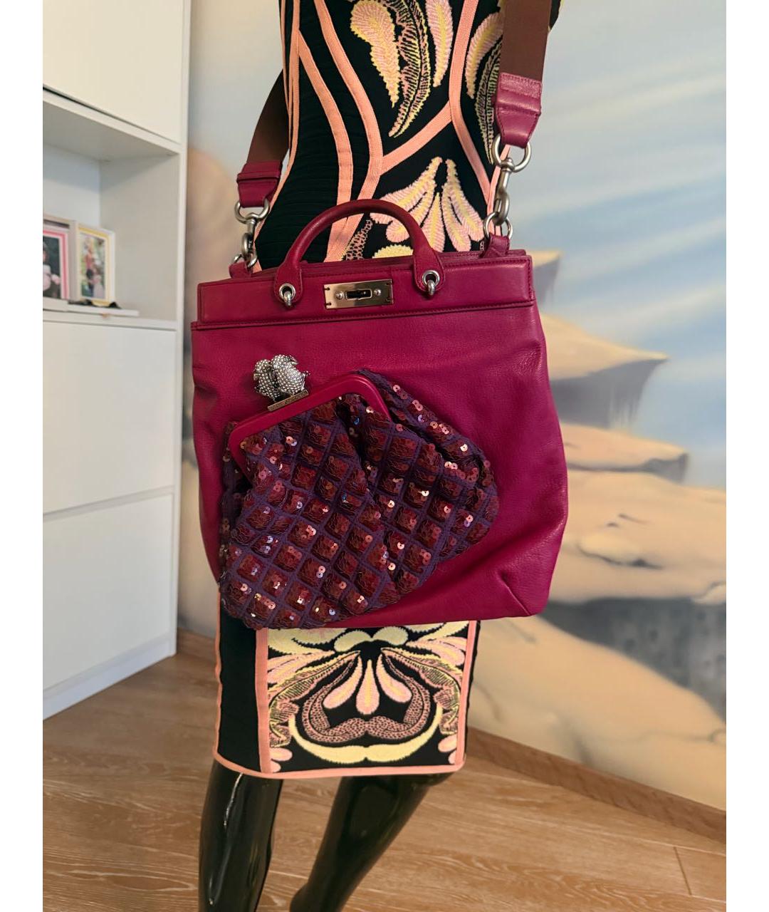 MARC JACOBS Фиолетовая кожаная сумка через плечо, фото 7
