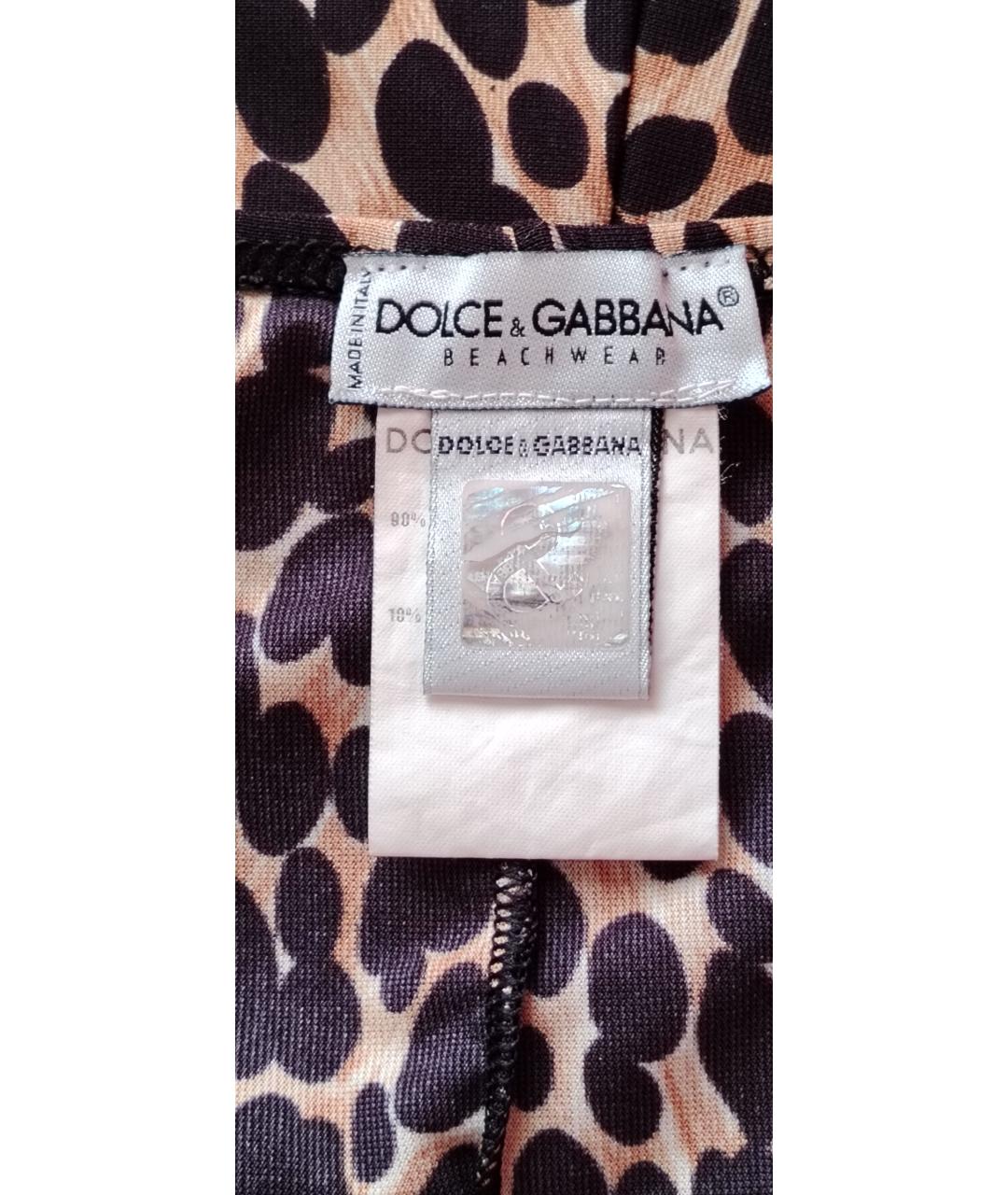 DOLCE&GABBANA Мульти полиэстеровое платье, фото 3