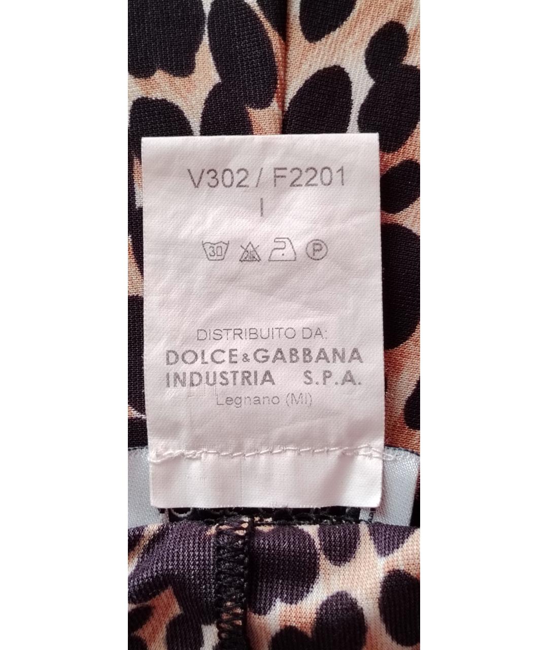 DOLCE&GABBANA Мульти полиэстеровое платье, фото 8