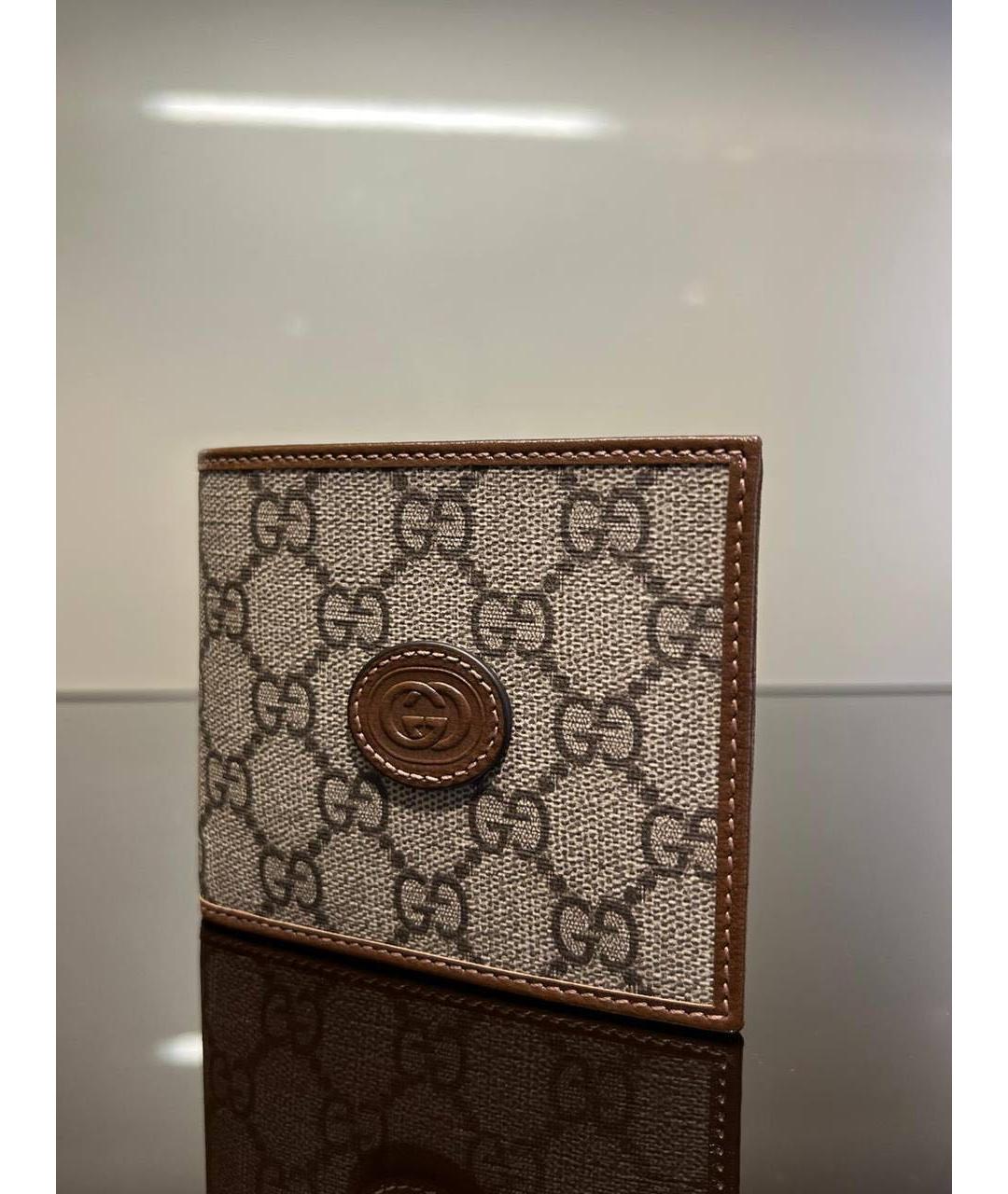 GUCCI Коричневый кожаный кошелек, фото 2