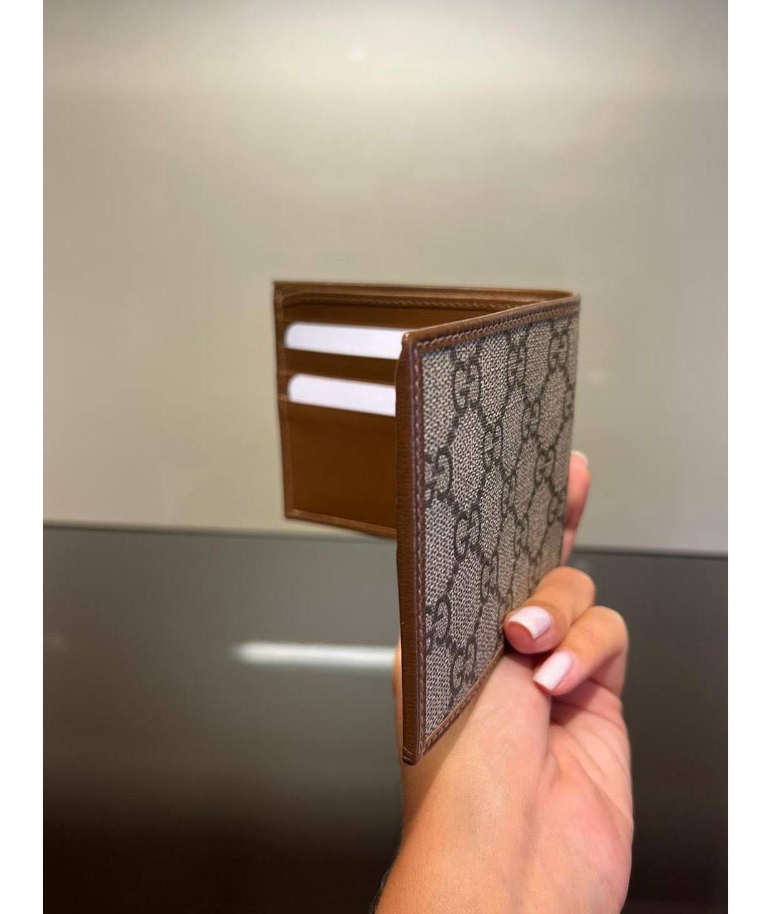 GUCCI Коричневый кожаный кошелек, фото 3