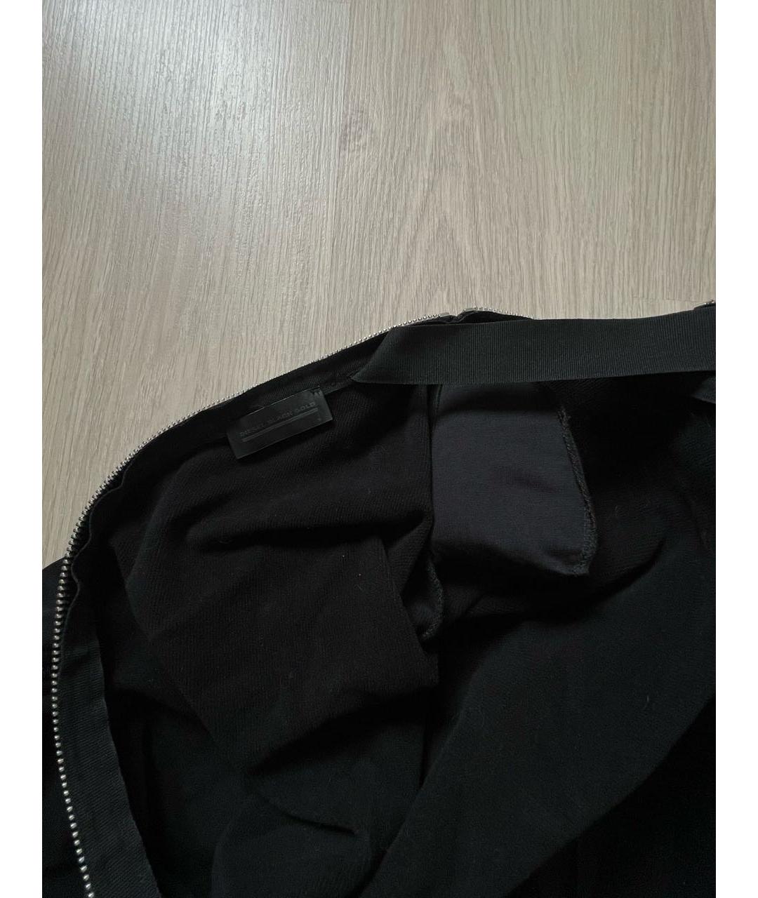 DIESEL BLACK GOLD Черное хлопковое повседневное платье, фото 3