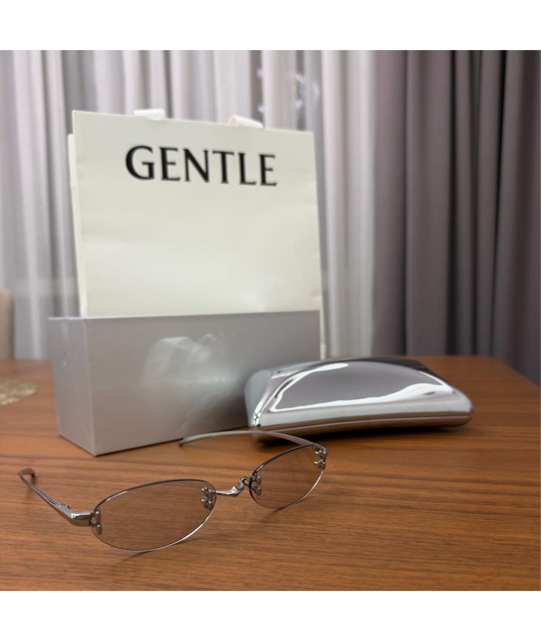 GENTLE MONSTER Серебряные металлические солнцезащитные очки, фото 4