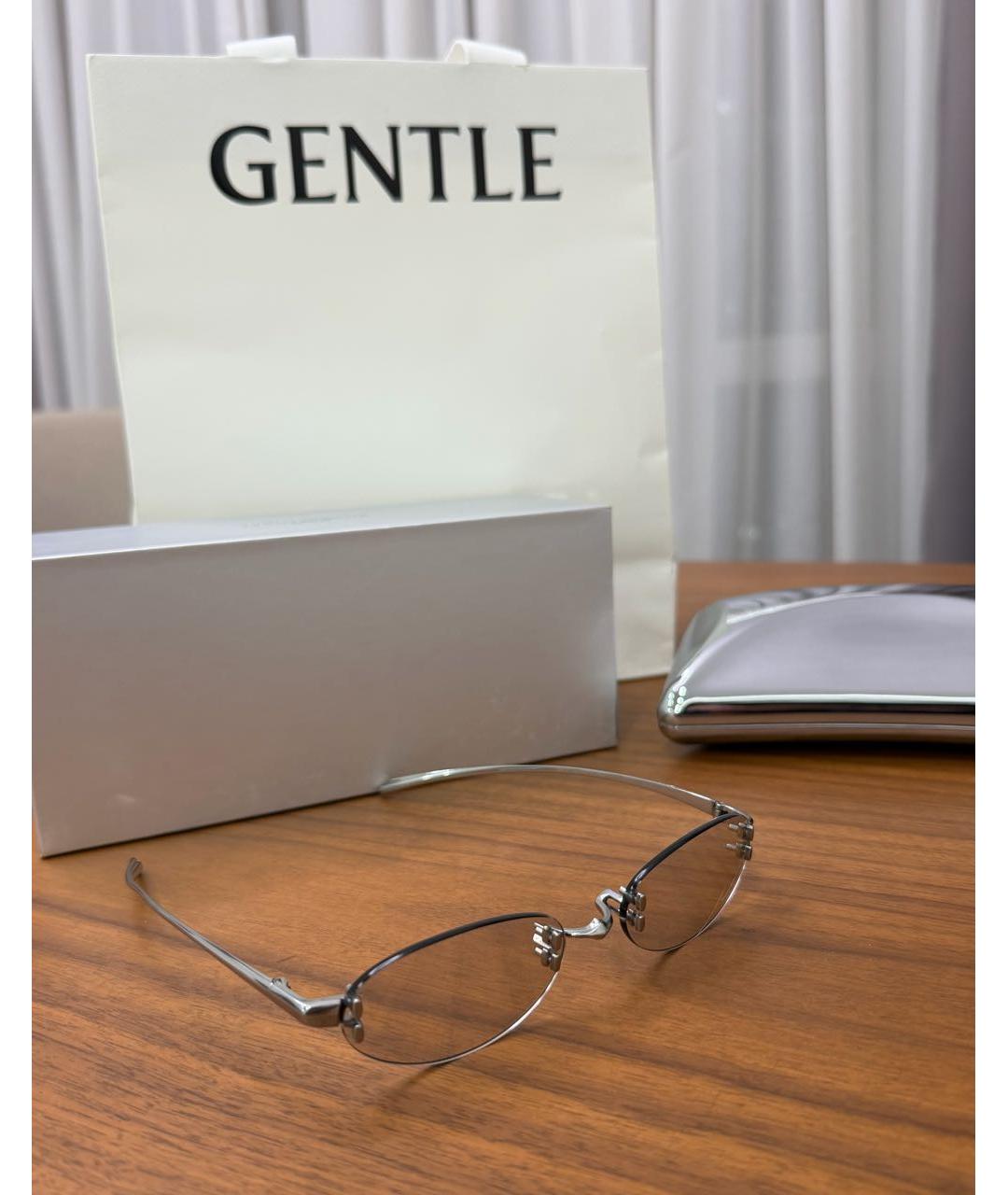 GENTLE MONSTER Серебряные металлические солнцезащитные очки, фото 5