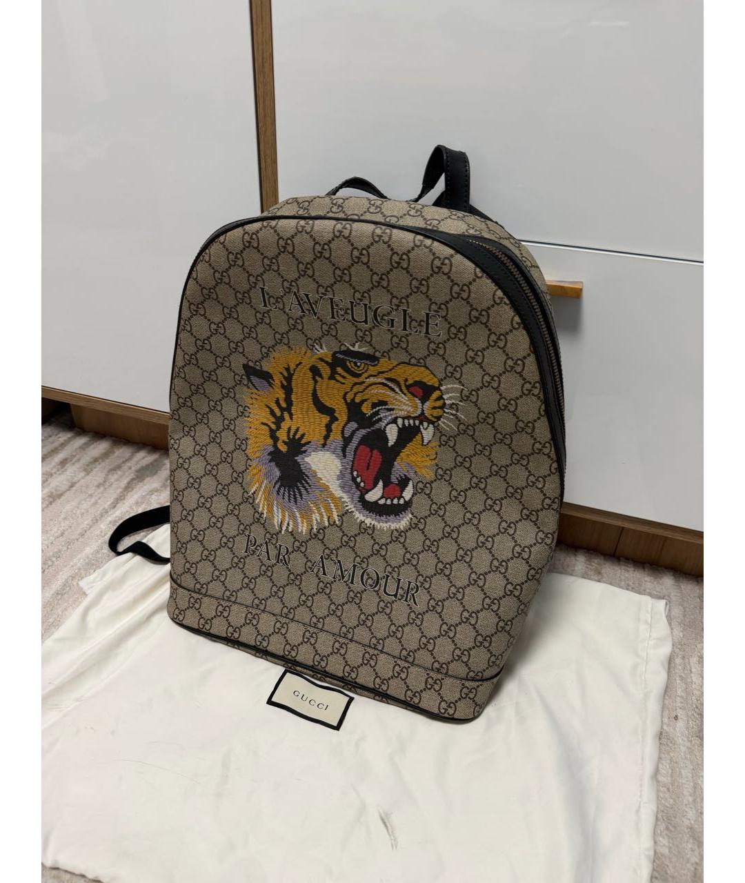 GUCCI Бежевый рюкзак, фото 5