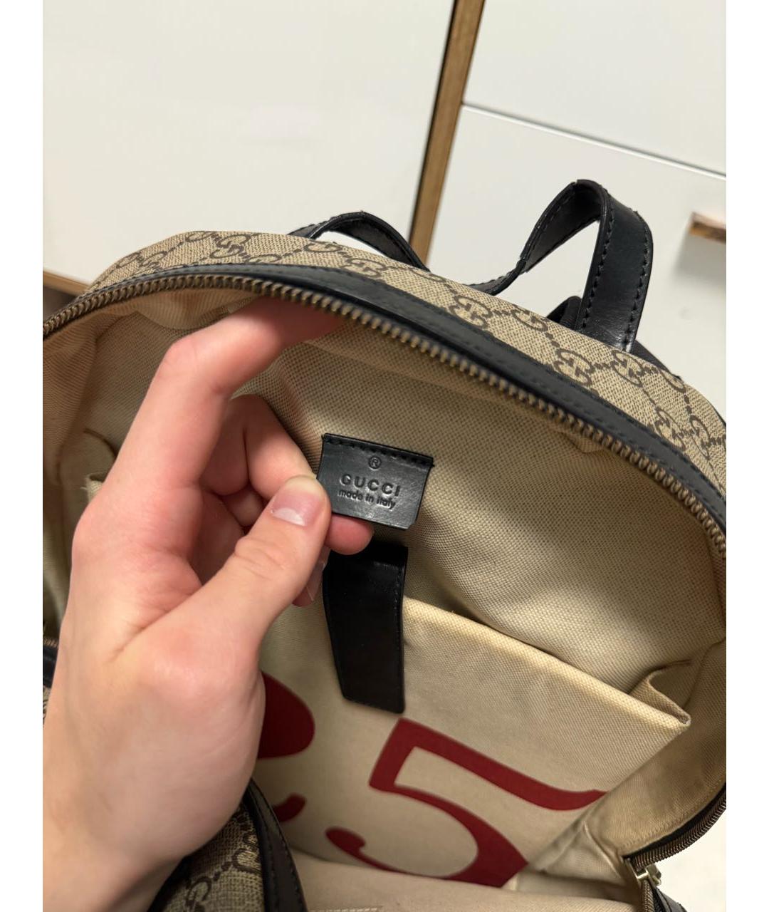 GUCCI Бежевый рюкзак, фото 4