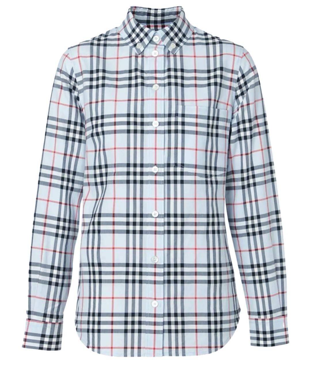 BURBERRY Голубая хлопковая рубашка, фото 7