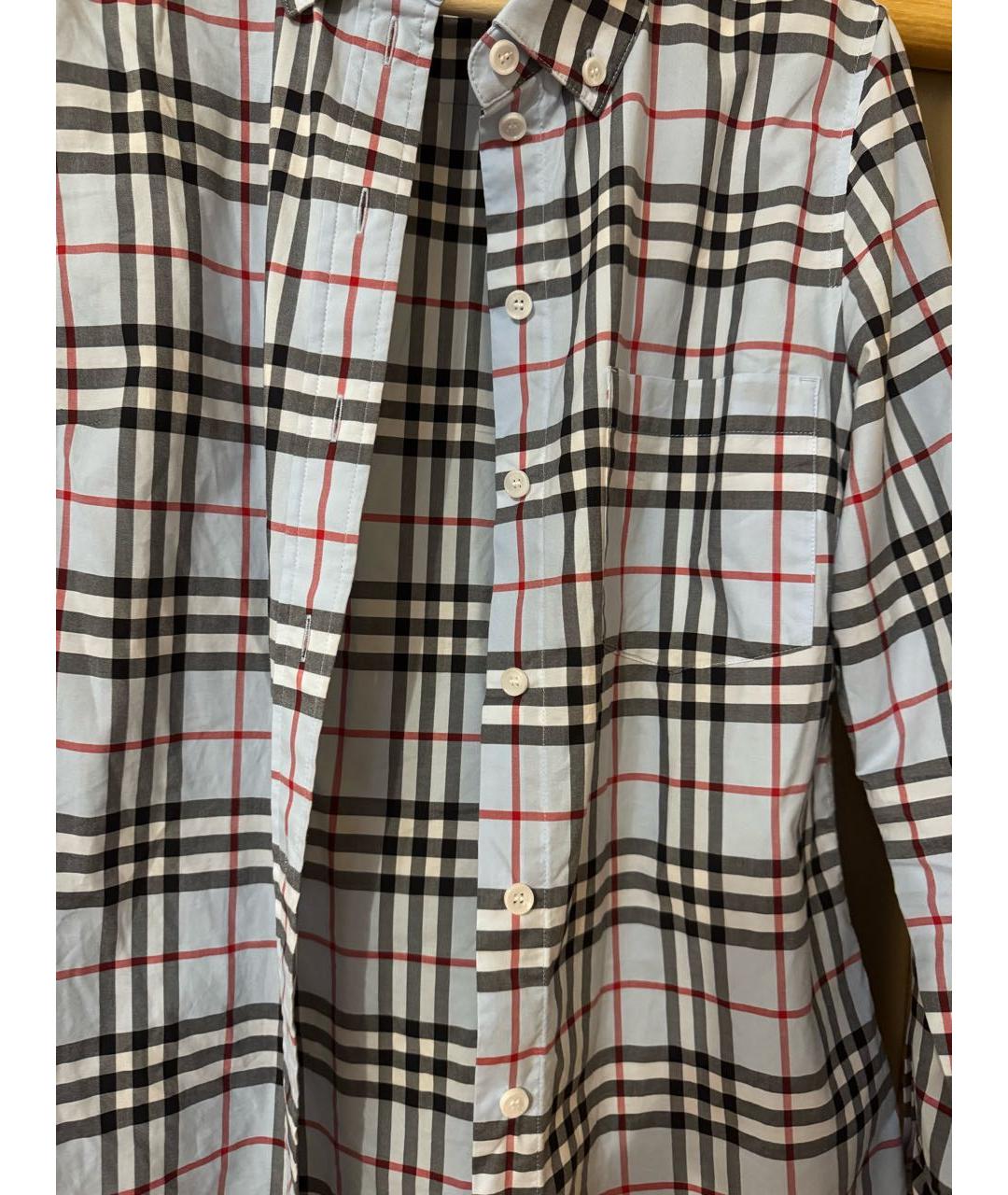 BURBERRY Голубая хлопковая рубашка, фото 4