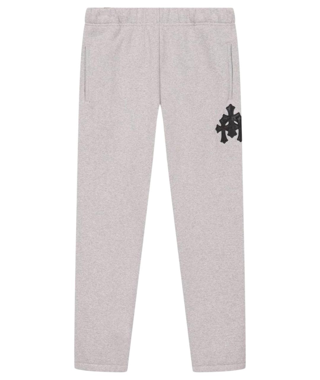 CHROME HEARTS Серые хлопковые повседневные брюки, фото 1