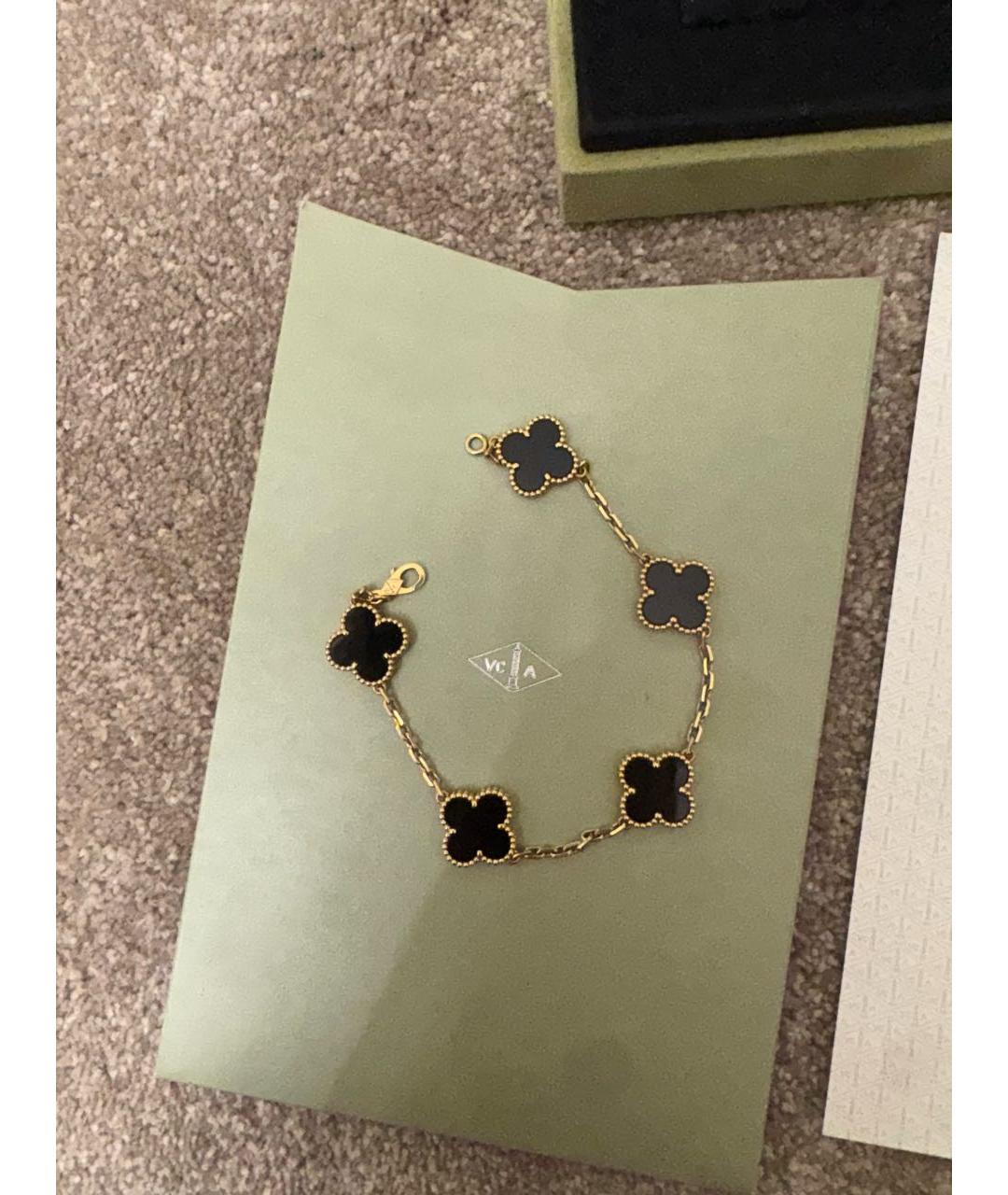VAN CLEEF & ARPELS Черный браслет из желтого золота, фото 8