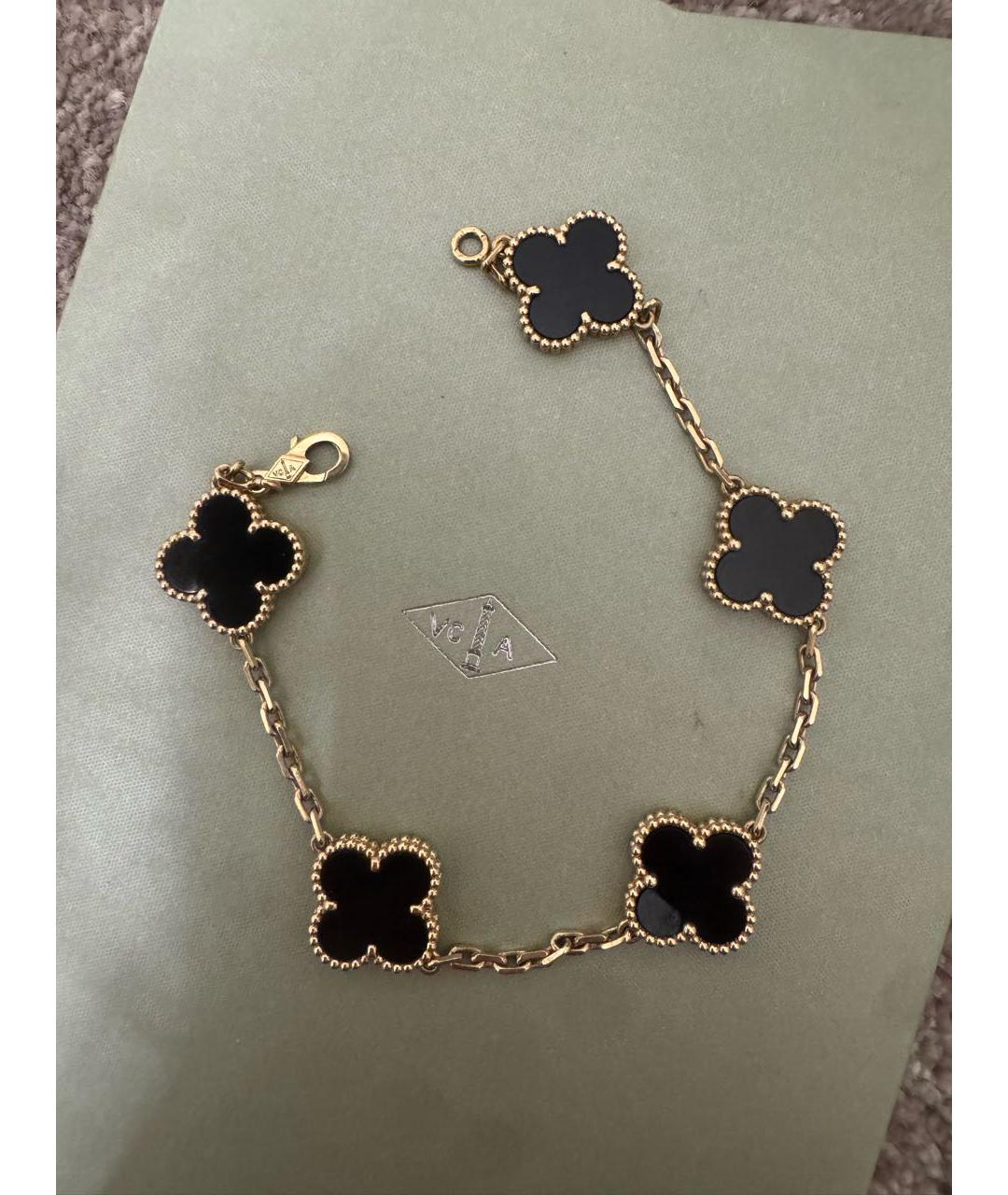 VAN CLEEF & ARPELS Черный браслет из желтого золота, фото 7