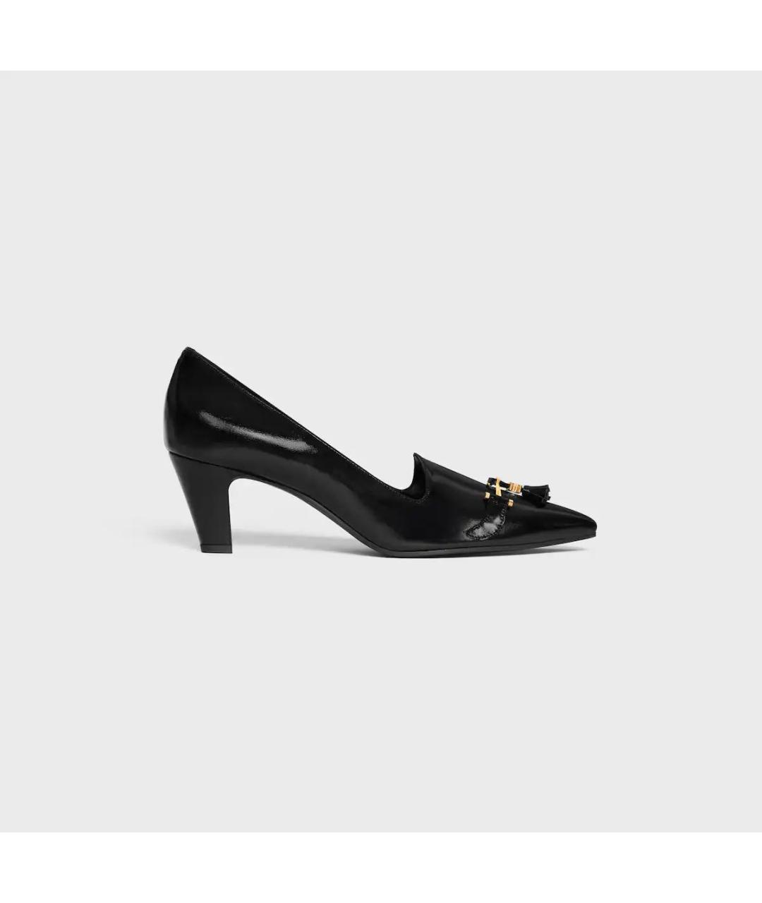 CELINE Черные кожаные туфли, фото 6